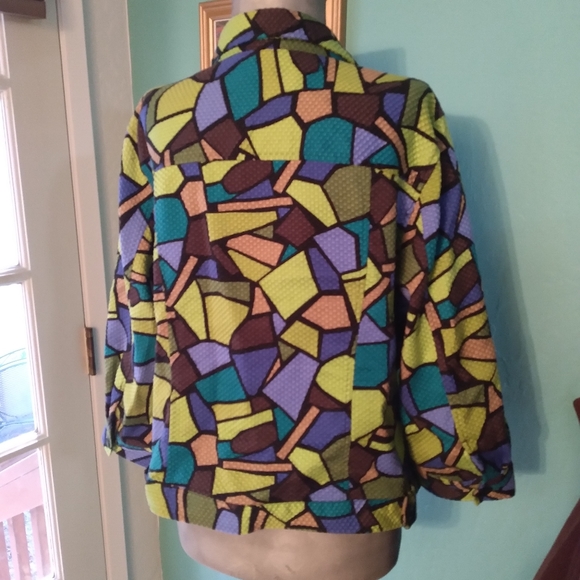 Patterned crop jacket - Picture 3 of 5